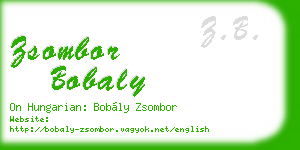 zsombor bobaly business card